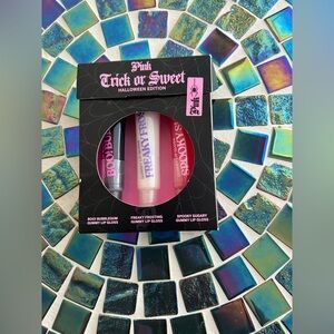 PINK Victoria's Secret Trick or Sweet Lip Gloss Trio Halloween.